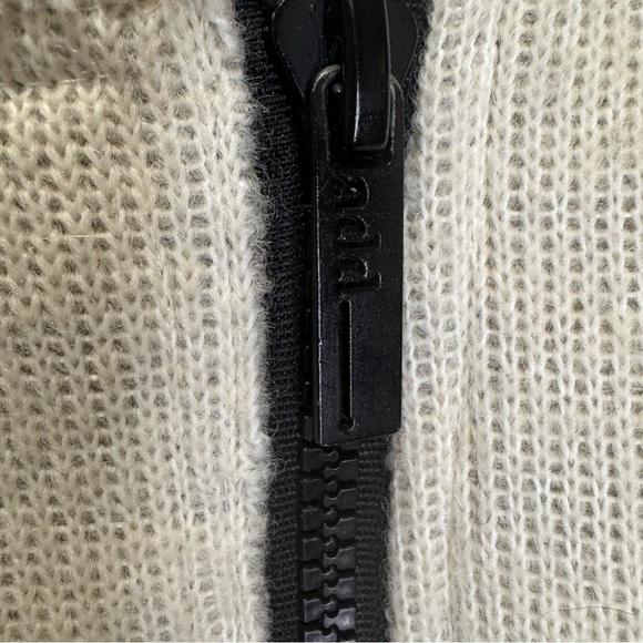 Add Down Cream Wool Hooded Jacket Size 4 Neutral Minimalist - Picture 10 of 16